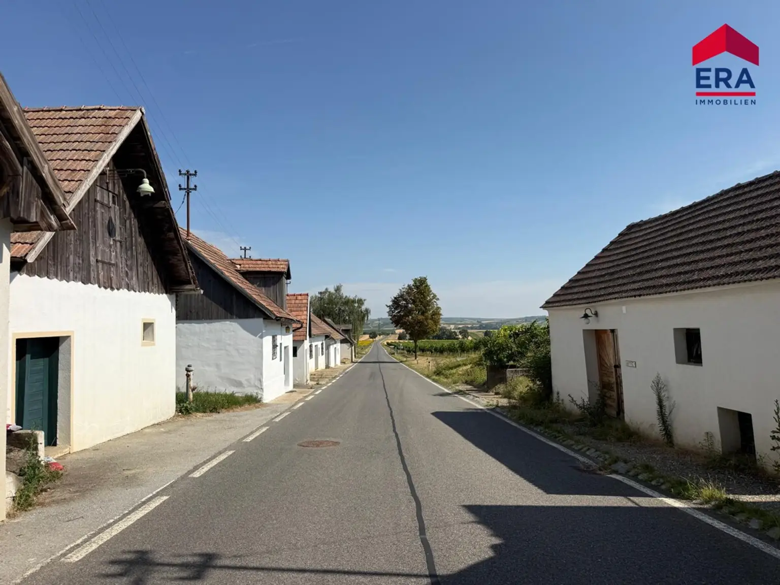 Traditionelles Presshaus mit Kellerröhre in Ketzelsdorf nahe der Weinstadt Poysdorf