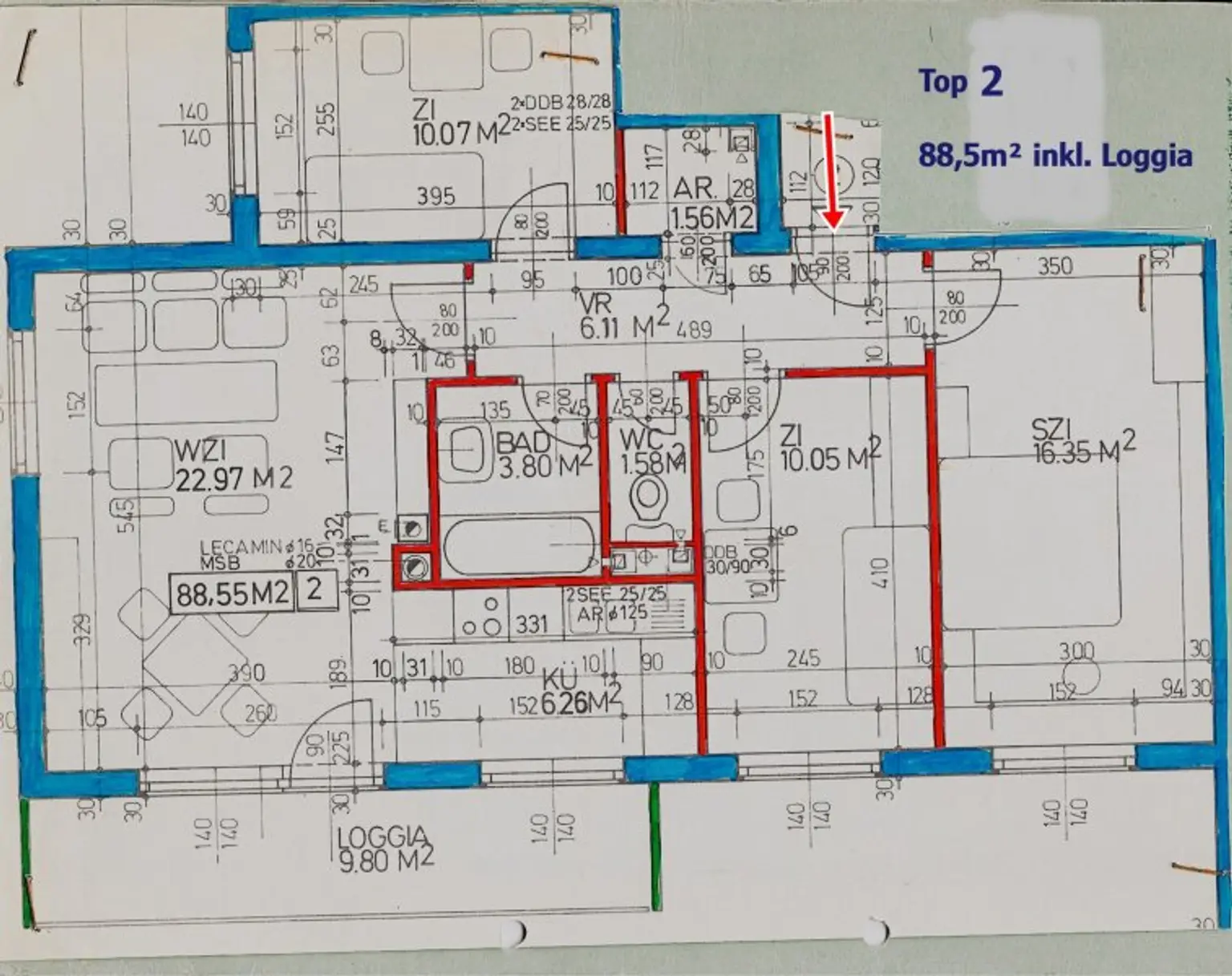 4-ZIMMER WOHNUNG MIT GROSSER LOGGIA
