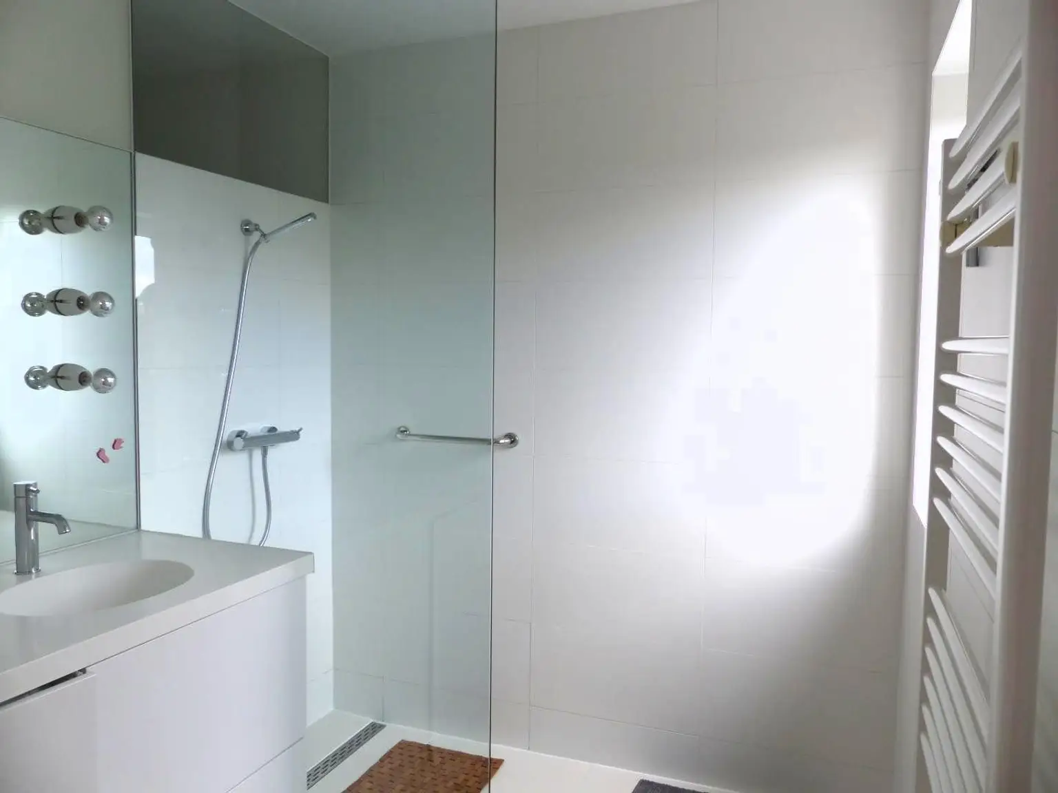 große Duschkab. und Handtuchwärmer