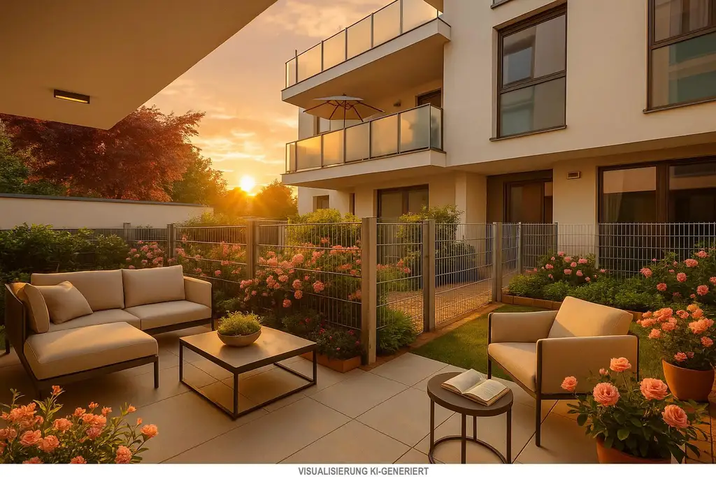 “Moderne 3-Zimmer-Wohnung mit Garten-Terrasse & Dachterrasse!“