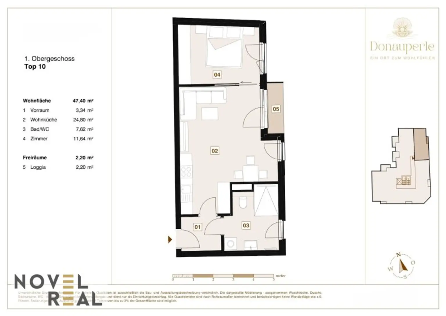 "DONAU PERLE" Traumhaftes Wohnen in Wien: 2-Zimmer-Erstbezug Wohnung mit Balkon in Top Lage!