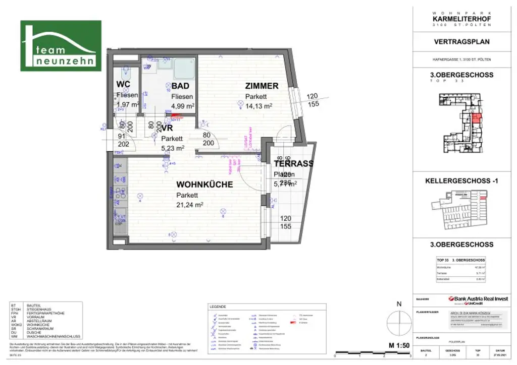 Moderne 2-Zimmer-Wohnung in idealer Lage! Karmeliterhof - Neubauwohntraum beim Rathausplatz. - WOHNTRAUM