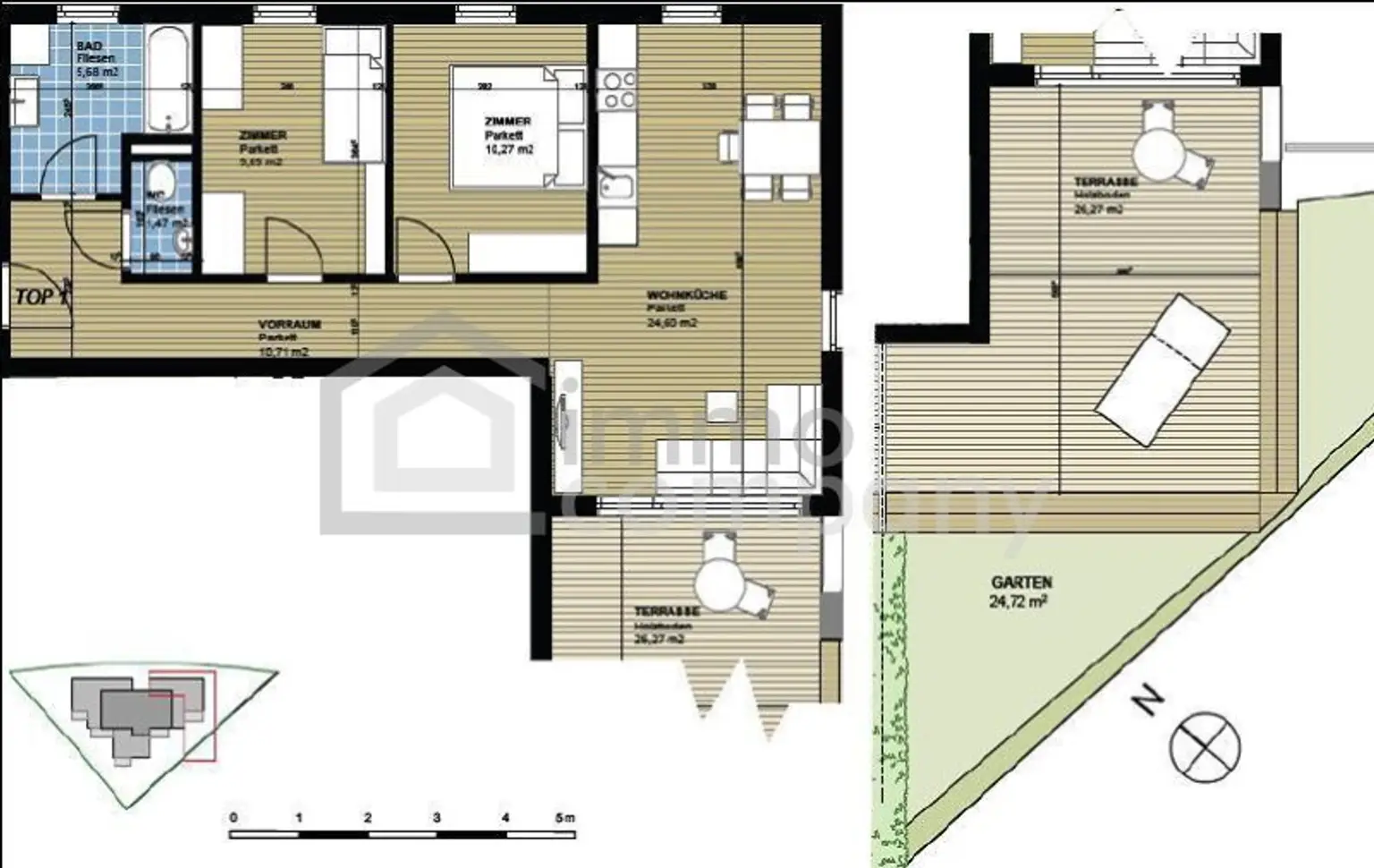 Wohnhighlight in Wattens – 3 Zimmer Terrassenwohnung mit Tiefgaragenplatz