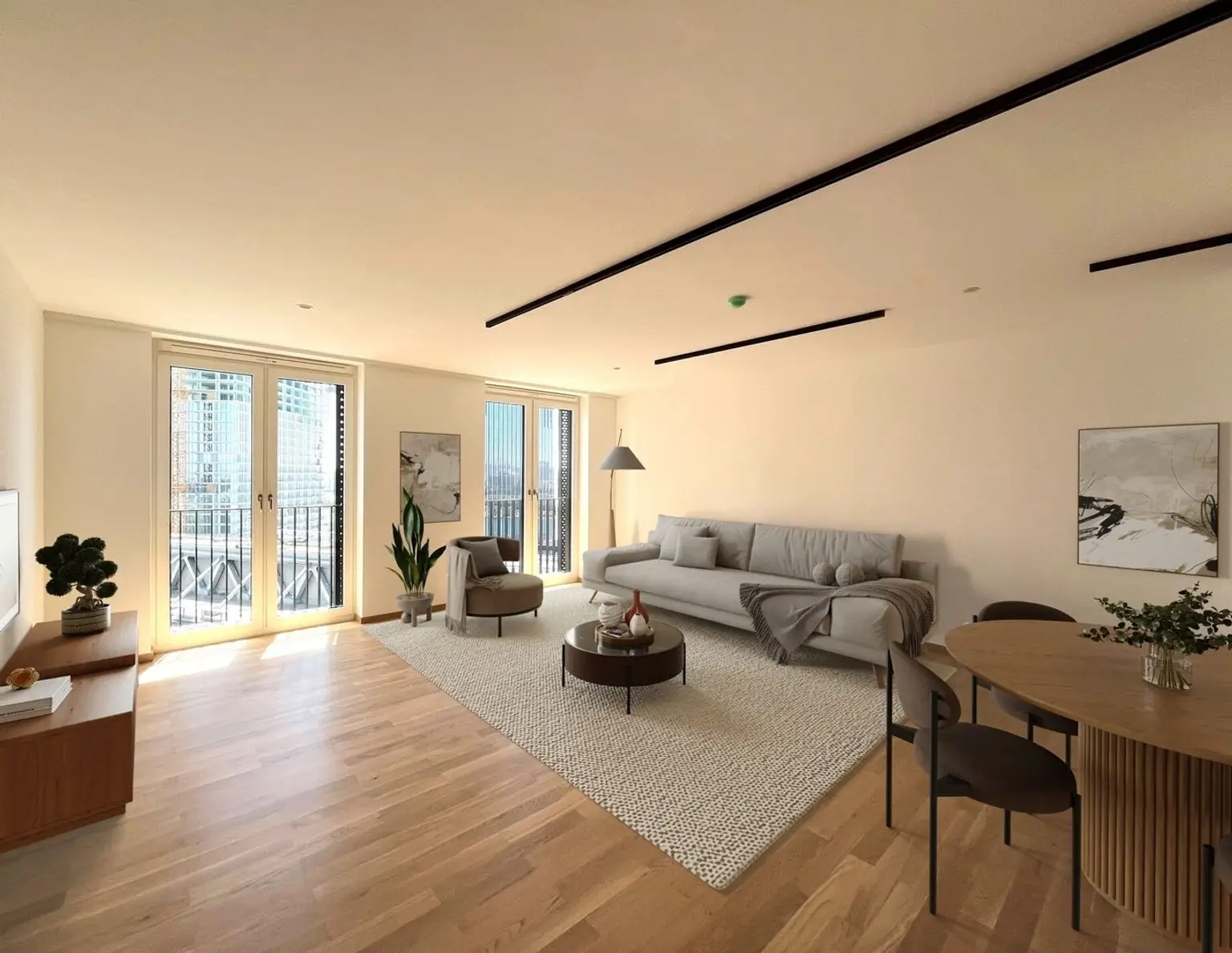 3-Zimmer-Erdgeschoßwohnung mit Terrasse - Erstbezug in den DC Flats - zu mieten in 1220 Wien
