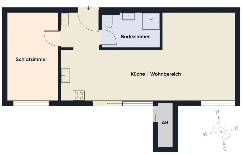 Moderne Wohnung mit Sonnenterrasse und eigenem Gartenbereich