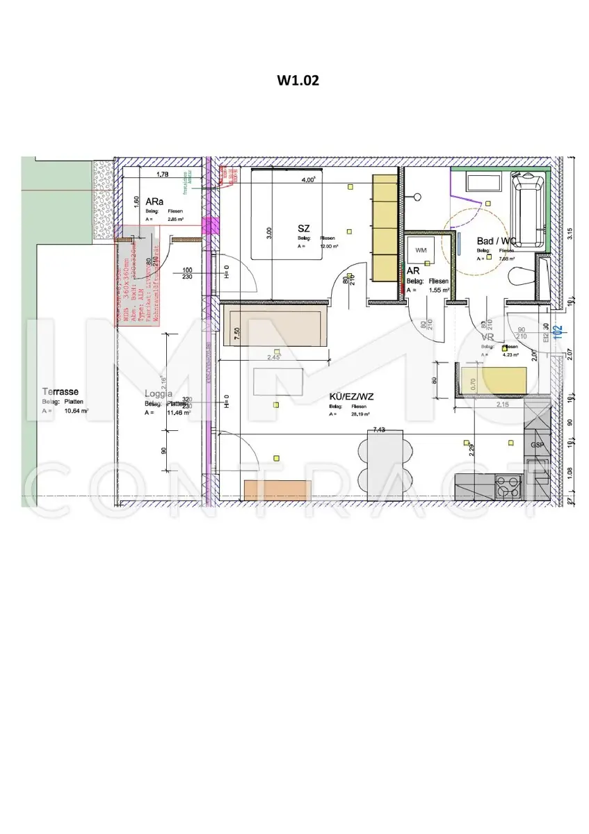 Ideale 2-Zimmer Gartenwohnung mit Tiefgarage und Parkplatz