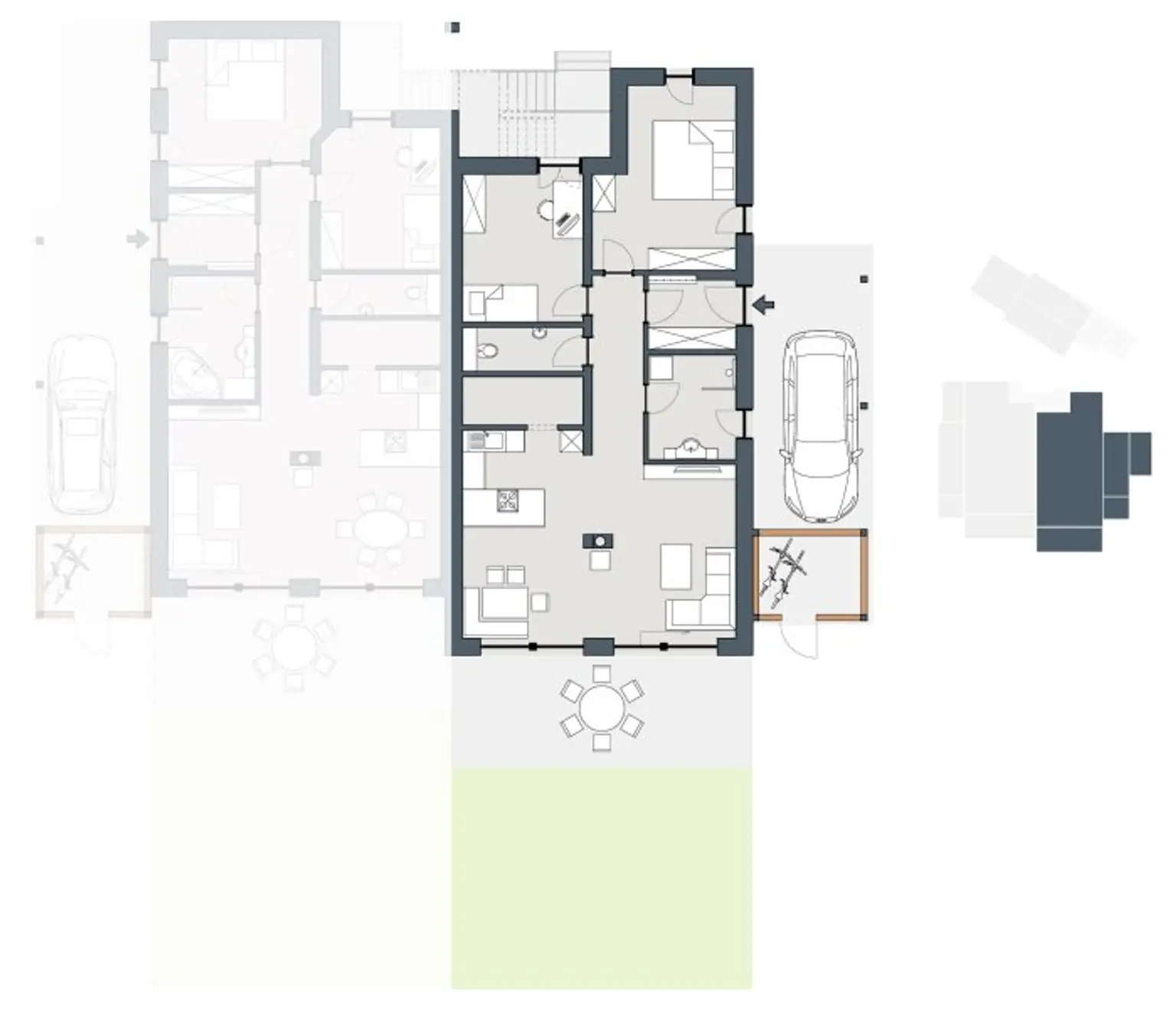 Grundriss Wohnung Erdgeschoss Top2