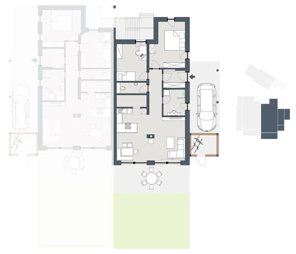 Grundriss Wohnung Erdgeschoss Top2