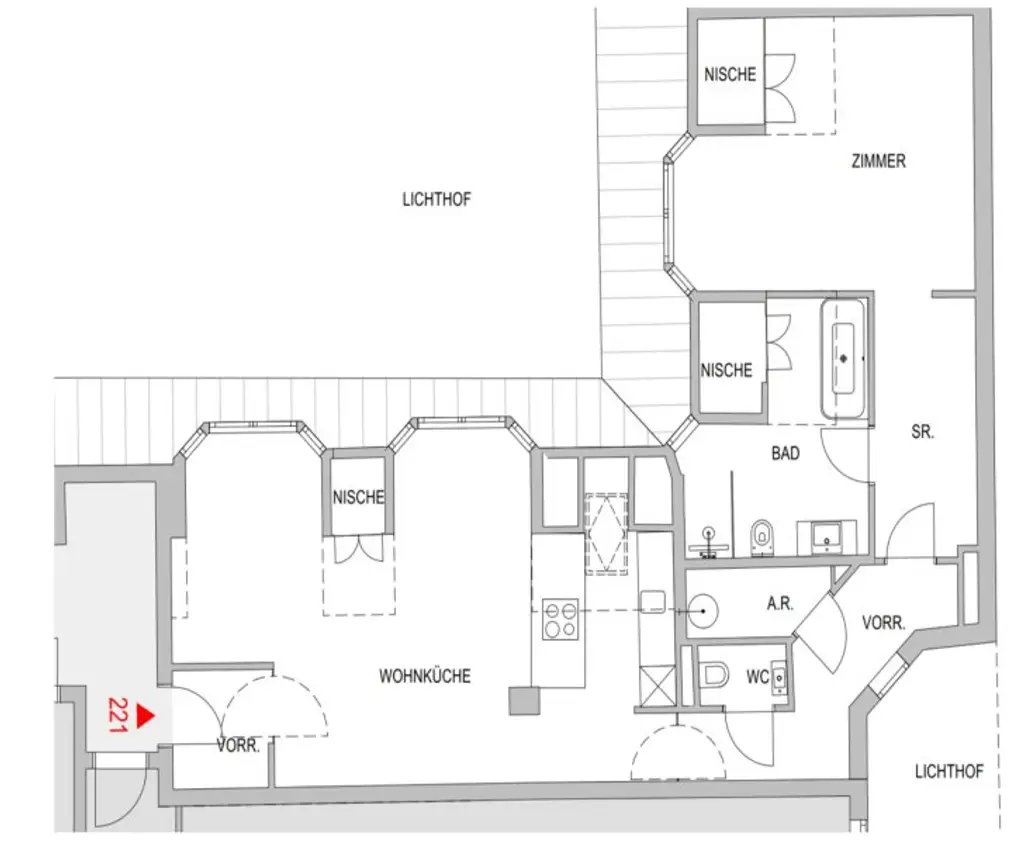 TOP MODERNE 2-Zimmer DG-Wohnung in bester City Lage zu vermieten!