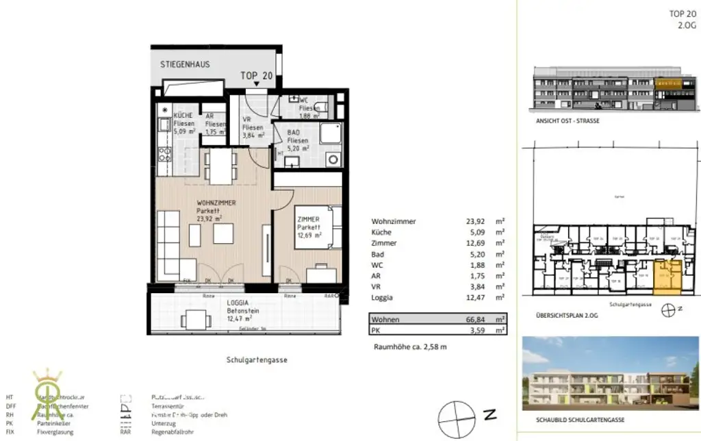 AM SCHULGARTEN - Wohnungen für´s Leben | Top 20 | PROVISIONSFRE I Loggia ostseitig