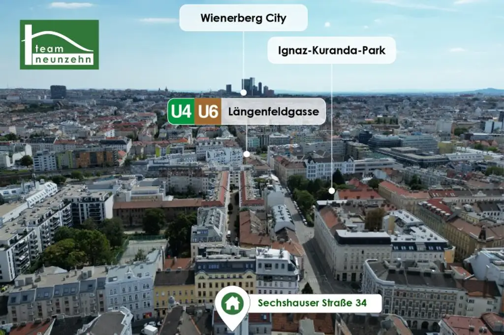 Freundliche DG-Wohnung in Sechshaus - 5 Gehminuten zu U4 und U6! Schlafzimmer in Hofruhelage!