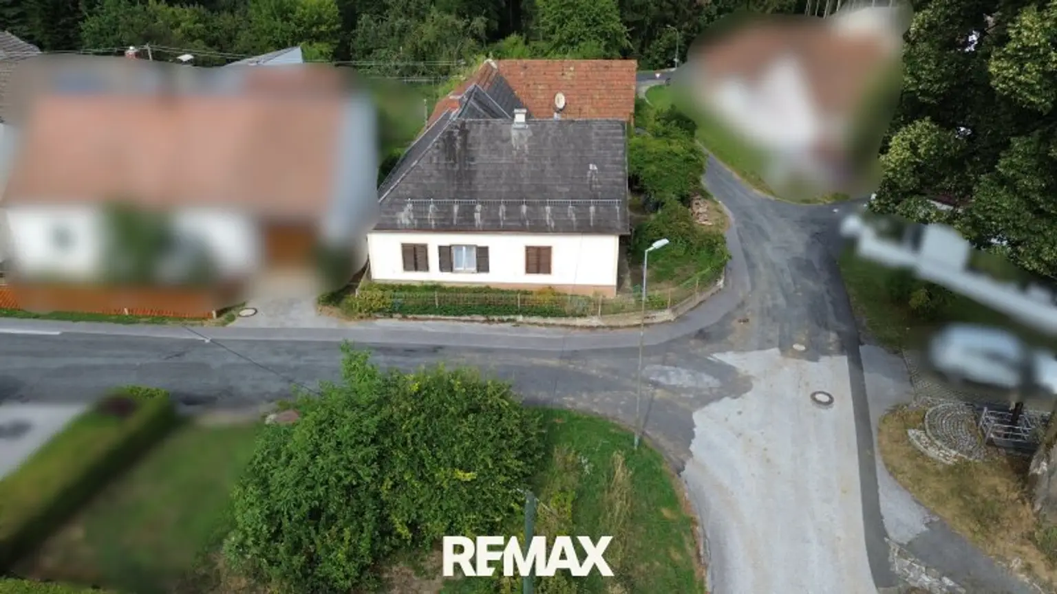Drohnenbild Straßensicht
