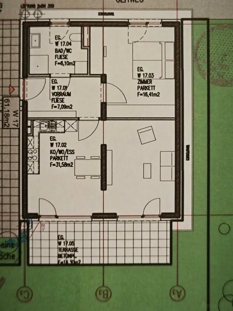 Moderne 2 Zimmer Wohnung mit Garten und 2 Tiefgaragenplätzen in Graz - St. Peter und ruhiger Lage!