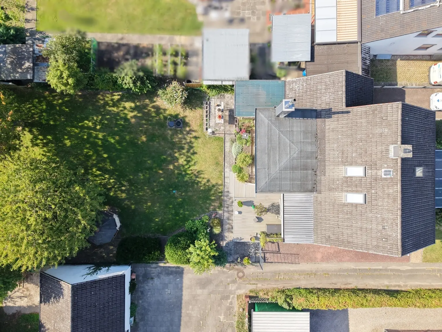 Drohnenaufnahme Garten