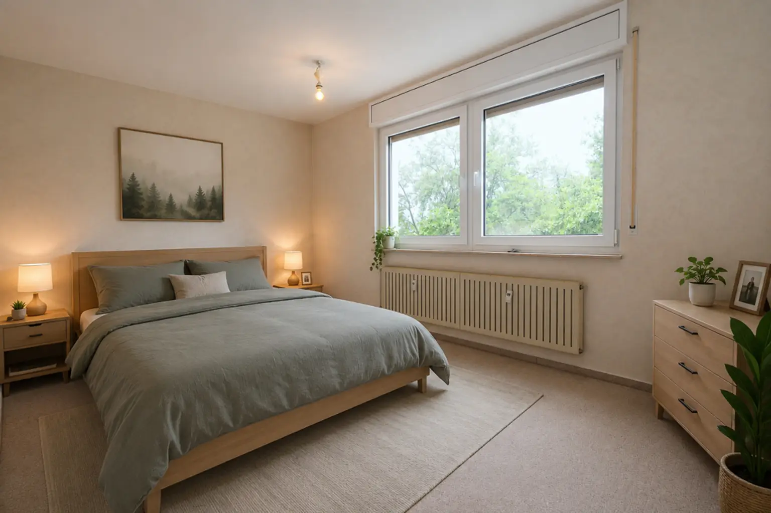 KI-generiert Schlafzimmer