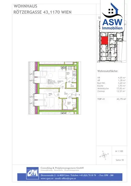 Sonnige 2-Zimmer Dachgeschoßwohnung mit Klimaanlage Nähe Elterleinplatz