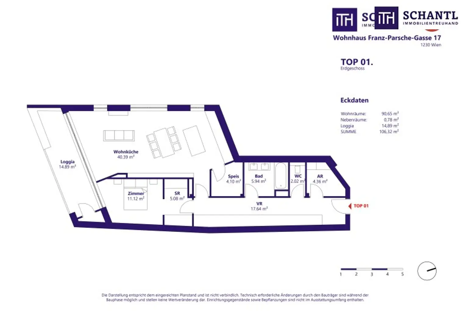 Top 1 im „frechen FRANZ!“ – Wohnen oder Arbeiten mit großzügiger Terrasse im Erdgeschoss