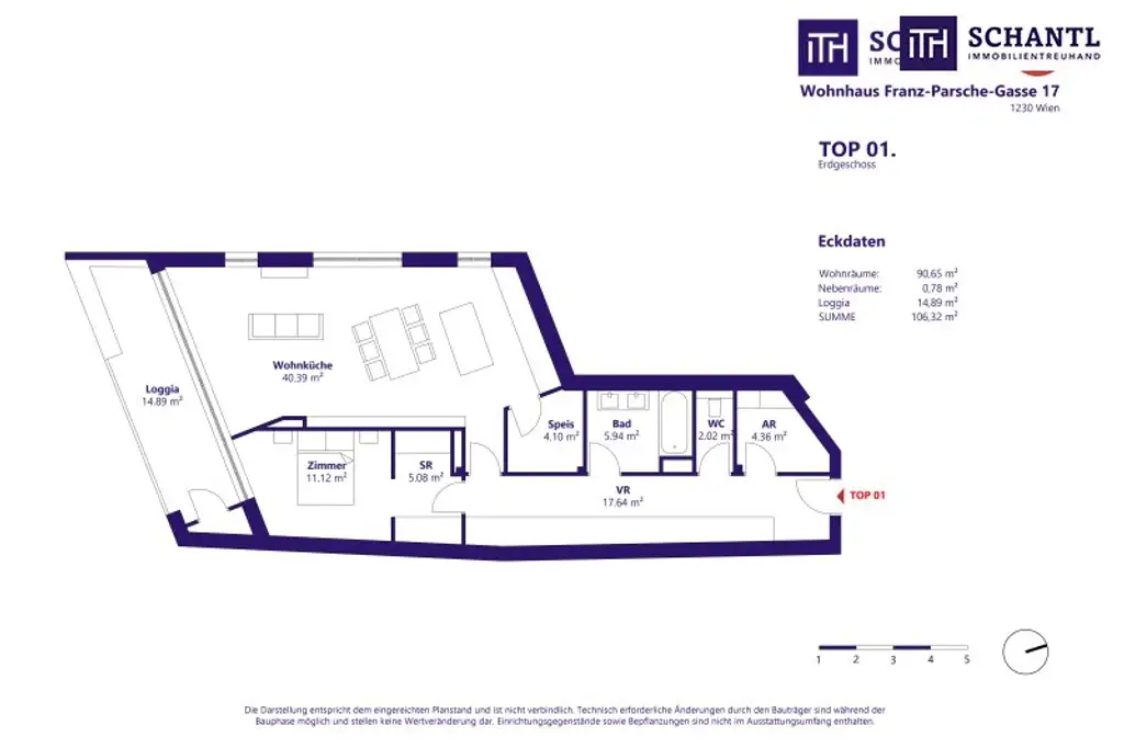 Top 1 im „frechen FRANZ!“ – Wohnen oder Arbeiten mit großzügiger Terrasse im Erdgeschoss