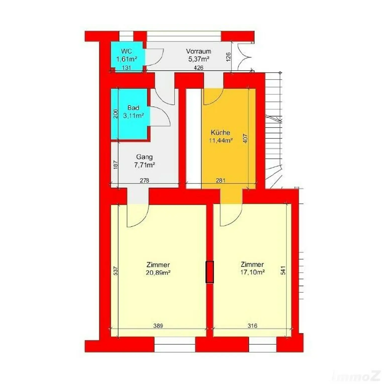 Provisionsfrei: großzügige 2-Zimmer-Altbauwohnung in TU-Nähe