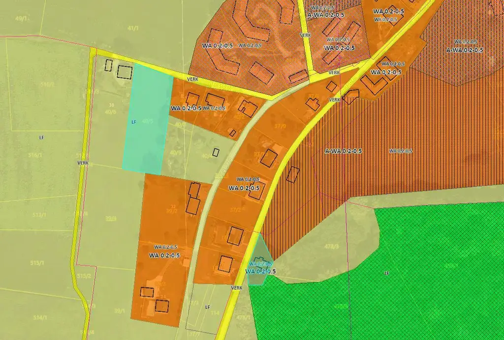 Baugrund mit altem Gebäude und Bauerwartungsland mit Weganteil im Zentrum von Hengsberg