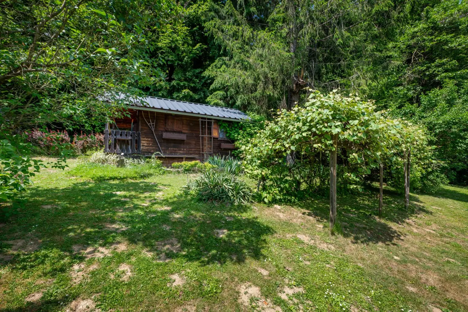 Garten mit Gerätehaus