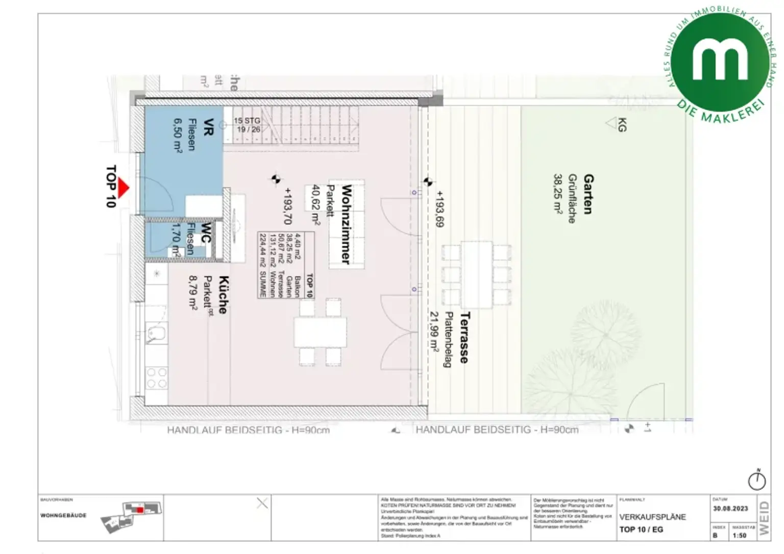 Exklusives Neubau-Reihenhaus in Klosterneuburg-Weidling – belagsfertige oder schlüsselfertige Übergabe möglich