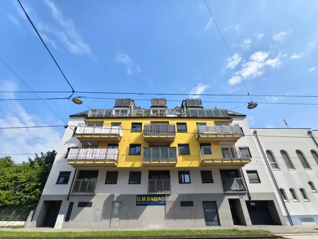 3-Zimmer-Dachgeschosswohnung mit 2 Balkonen, Wintergarten-Loggia & Weitblick - U2 Hardeggasse fußläufig - Klimaanlage & Küche