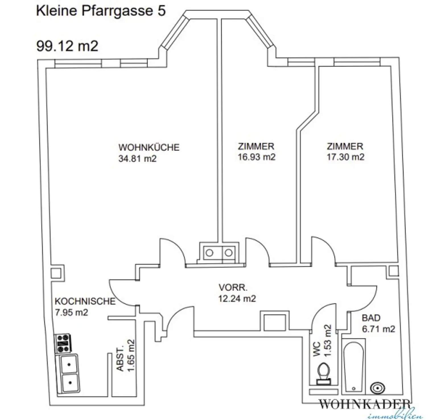 Ruhige 3-Zimmer-Wohnung mit perfektem Grundriss und Innenhofausrichtung