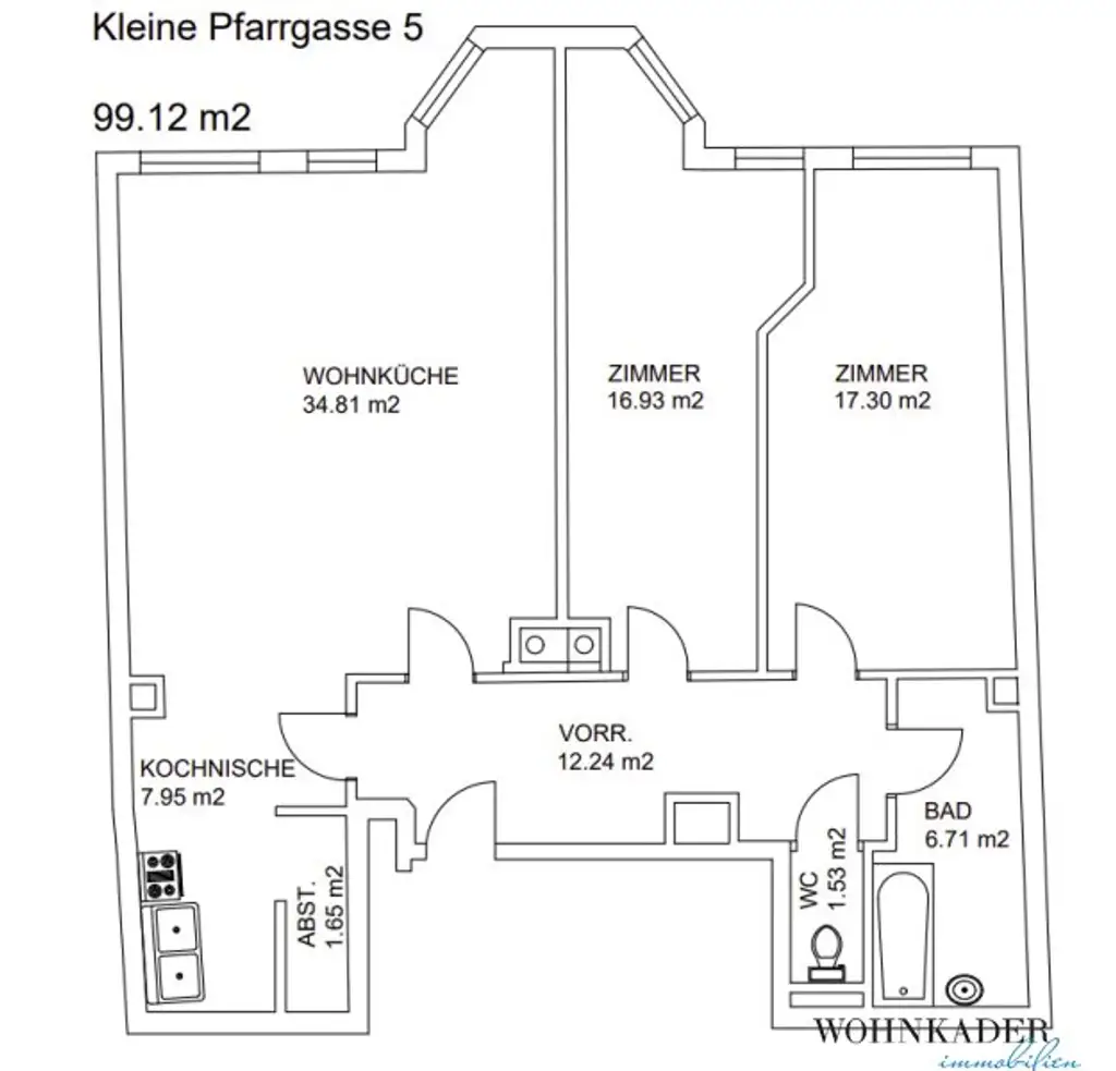 Ruhige 3-Zimmer-Wohnung mit perfektem Grundriss und Innenhofausrichtung