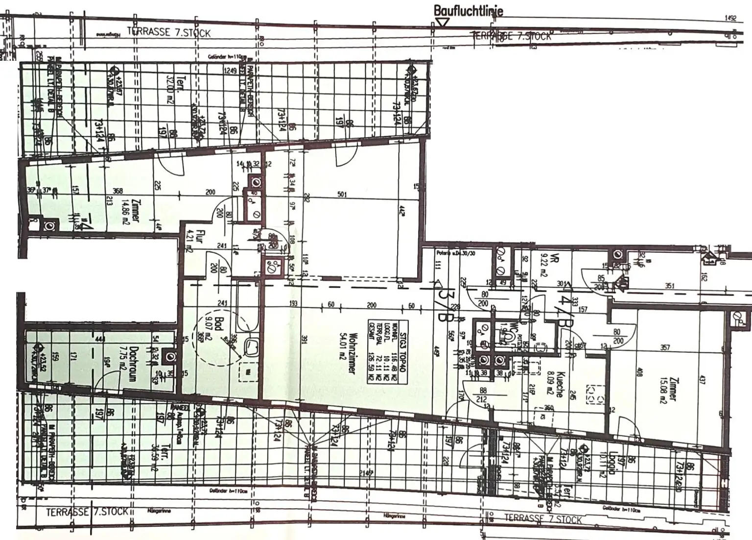 DG-Wohnung mit 2 Terrassen auf Wohnebene und phänomenalem Fernblick über Wien