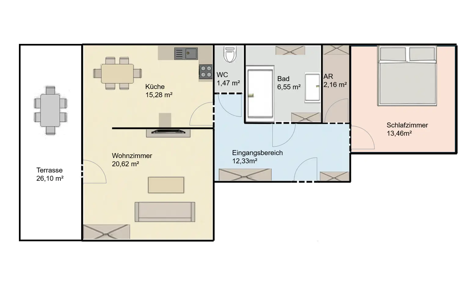 Grundriss - Schematische Darstellung