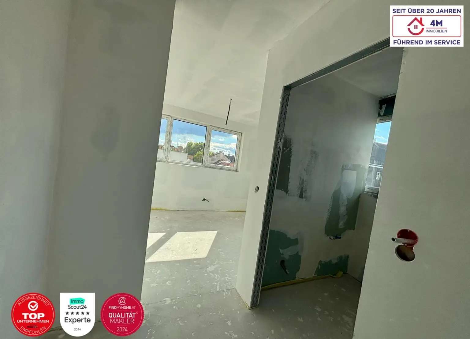 Top-Erstbezug im Neubau! Perfekt geschnittene 2-Zimmer-Wohnung mit 54,40 m² im 4. Liftstock