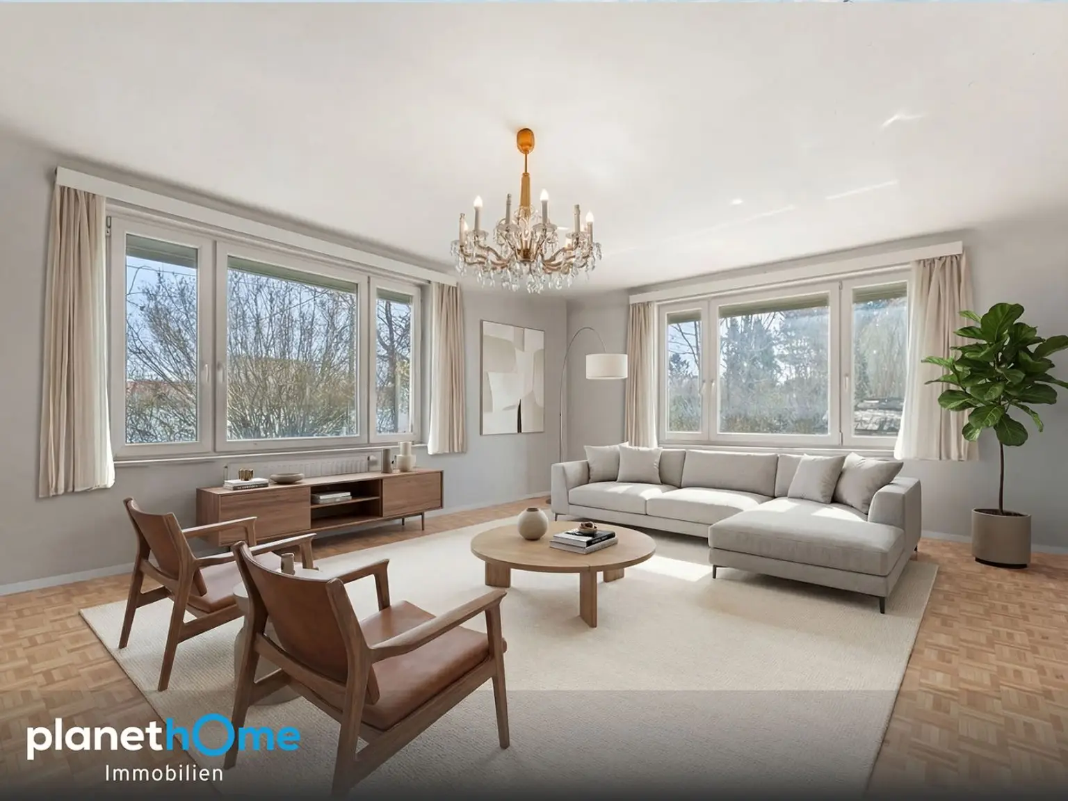 Wohnzimmer Rendering EG
