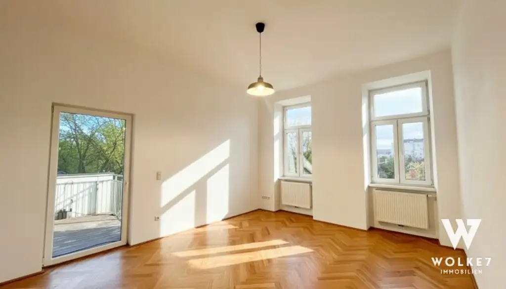Sanierte 3-Zimmer-Altbauwohnung mit ca. 13,5 m² Balkon I bezugsfertig