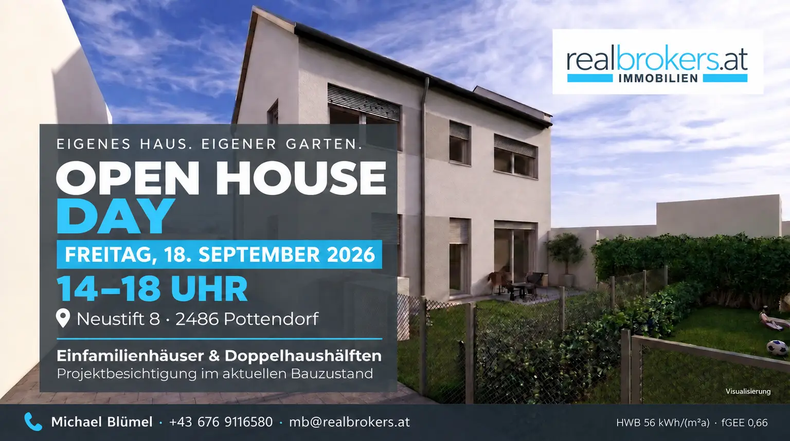 OPEN HOUSE DAY – LEISTBARES - MODERNES EINFAMILIENHAUS MIT EIGENGARTEN – BELAGSFERTIG | LUFTWÄRMEPUMPE | 2 PARKPLÄTZE