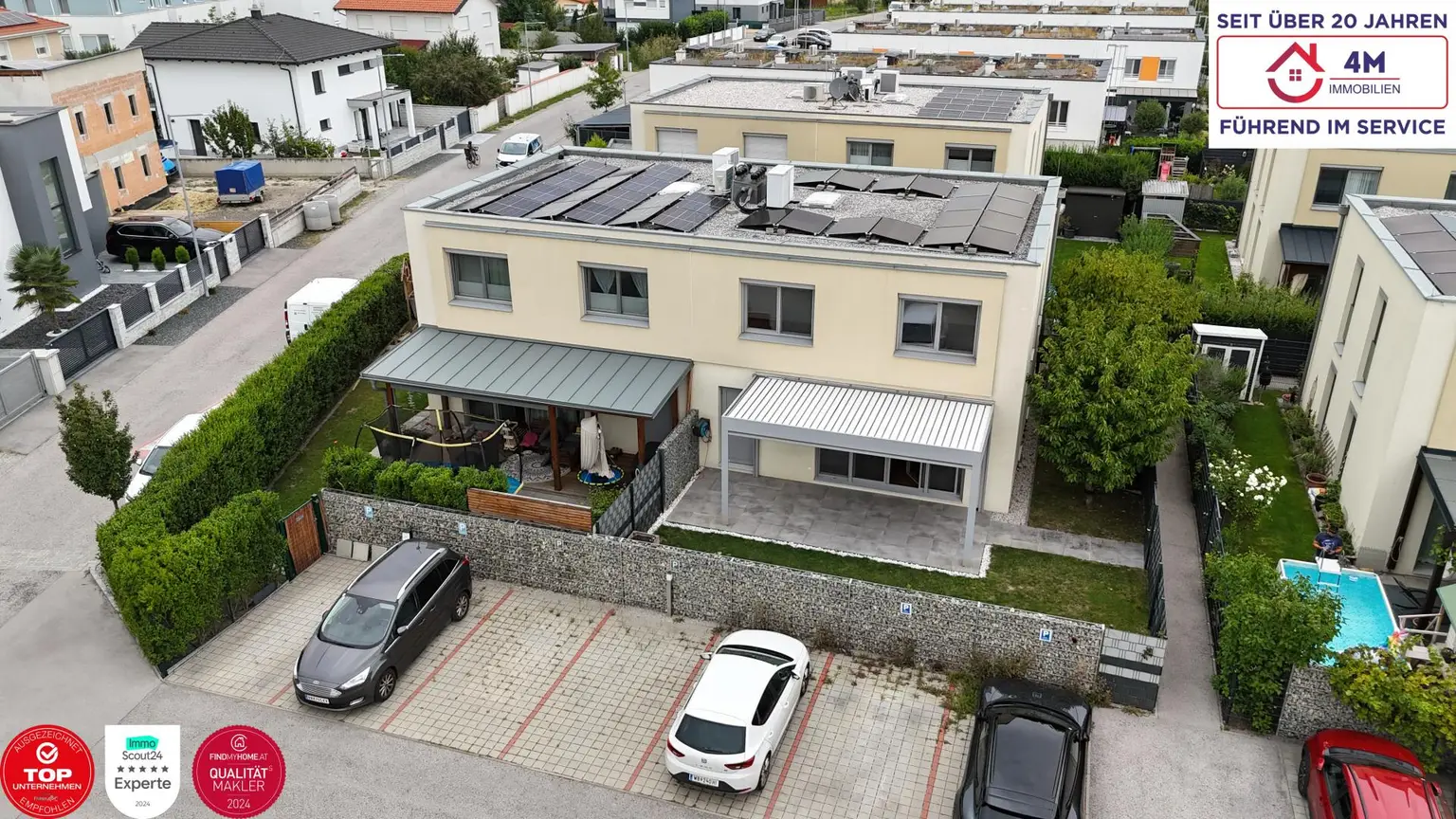 4-Zimmer-Doppelhaushälfte mit Photovoltaik und 3 Stellplätzen