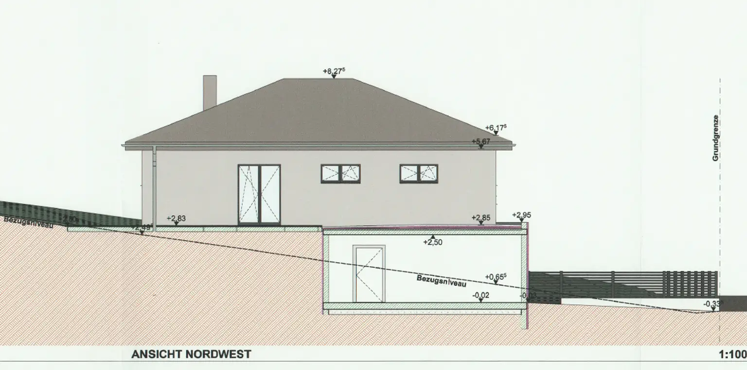 Plan Ansicht Nordwest
