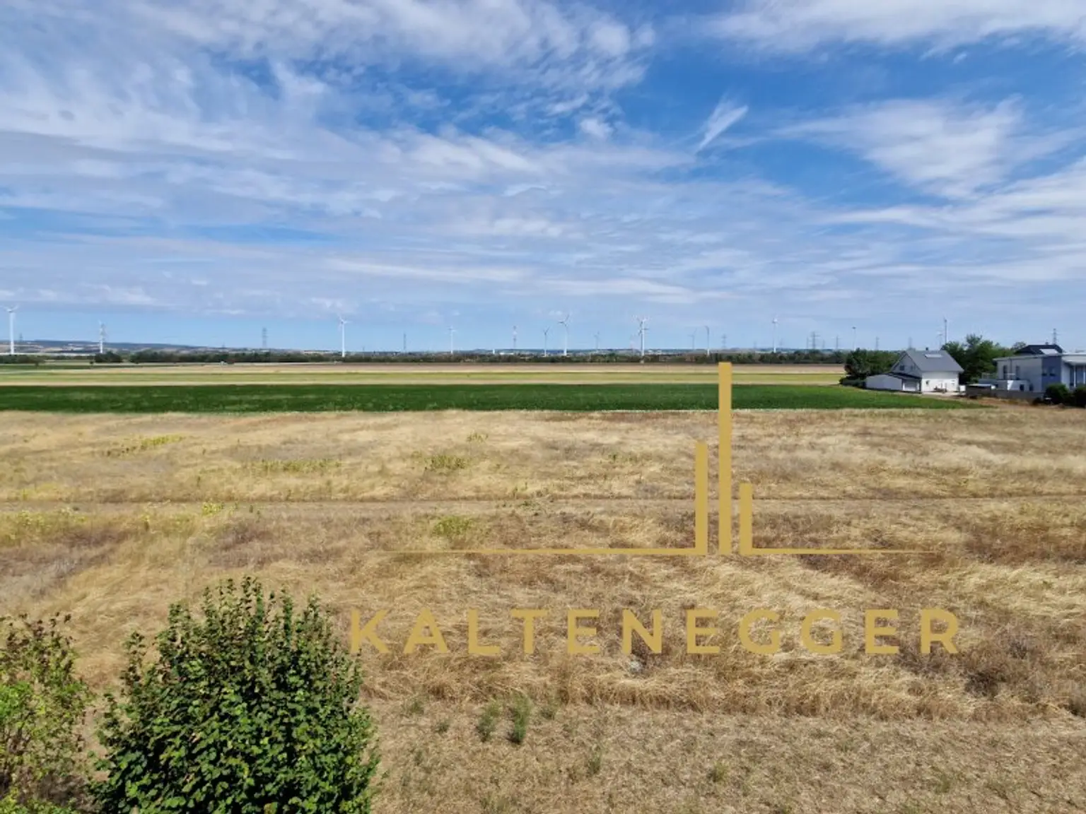 Aussicht von der Galerie auf die umliegenden Felder