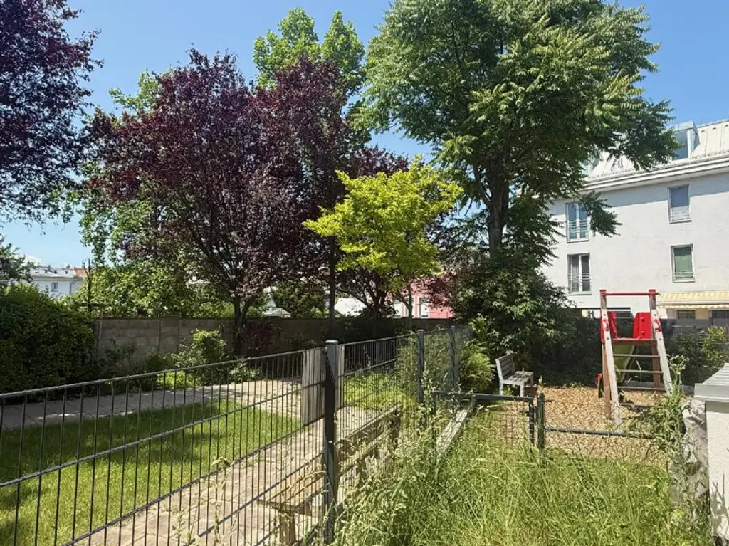Gartenwohnung - ERSTBEZUG I  ca. 33m² Außenfläche I Maßküche I Tiefgarage I Donau-Nähe I Fußbodenheizung I Fernwärme I