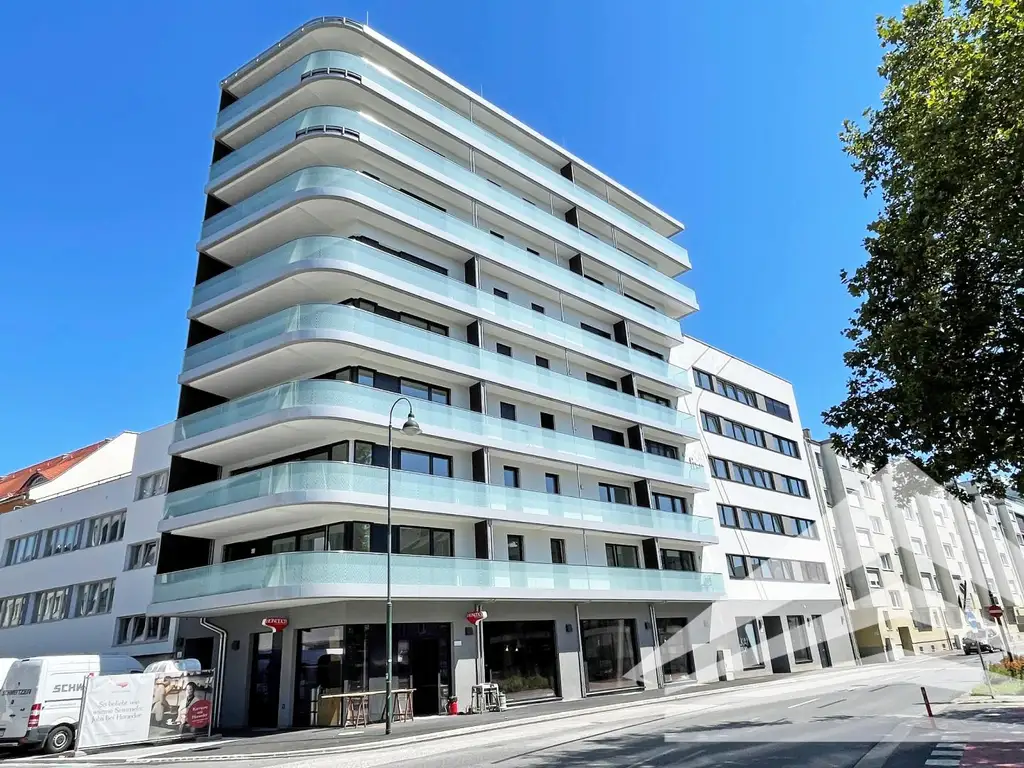 Exklusive 3 Zimmer-Neubauwohnung mit großem Balkon im KAIfive an der Donaulände