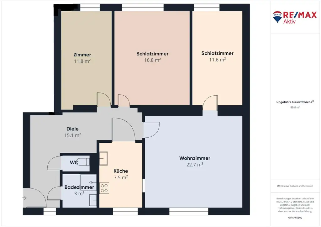 GROSSE GEPFLEGTE WOHNUNG MIT LIFT