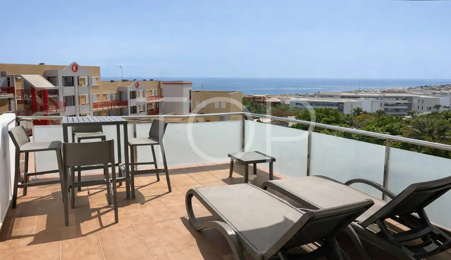 Zwei-Zimmer-Wohnung mit Terrasse und Meerblick in El Madroñal, Costa Adeje
