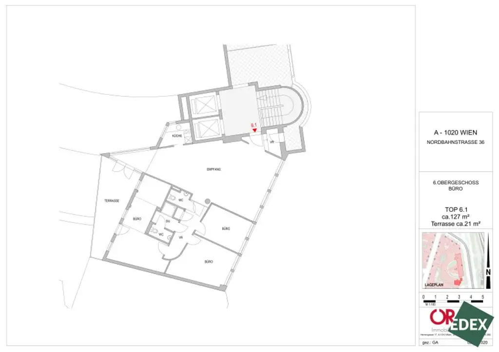 Modernes Büro unweit vom Praterstern