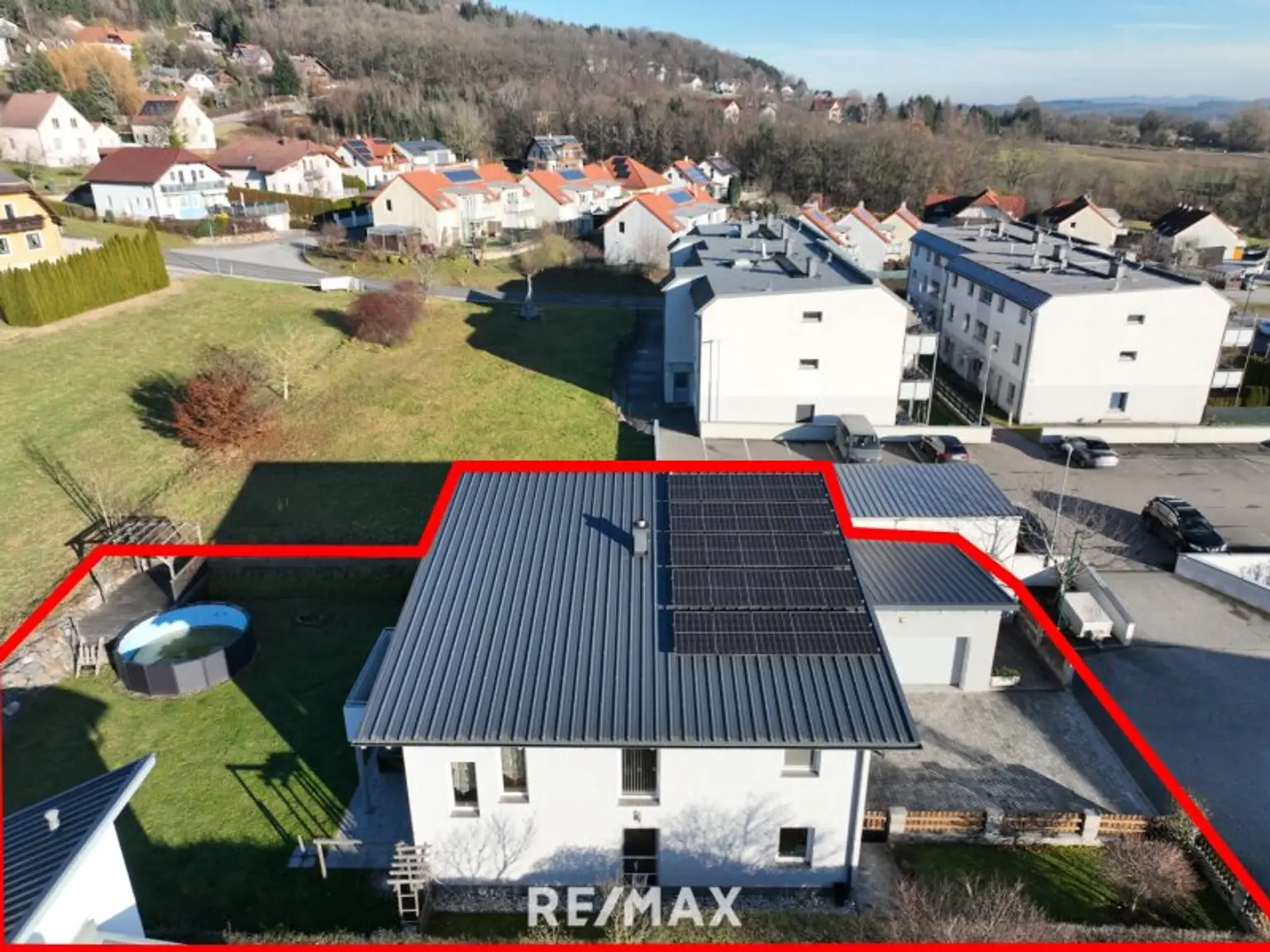 Wohnhaus mit Photovoltaikanlage