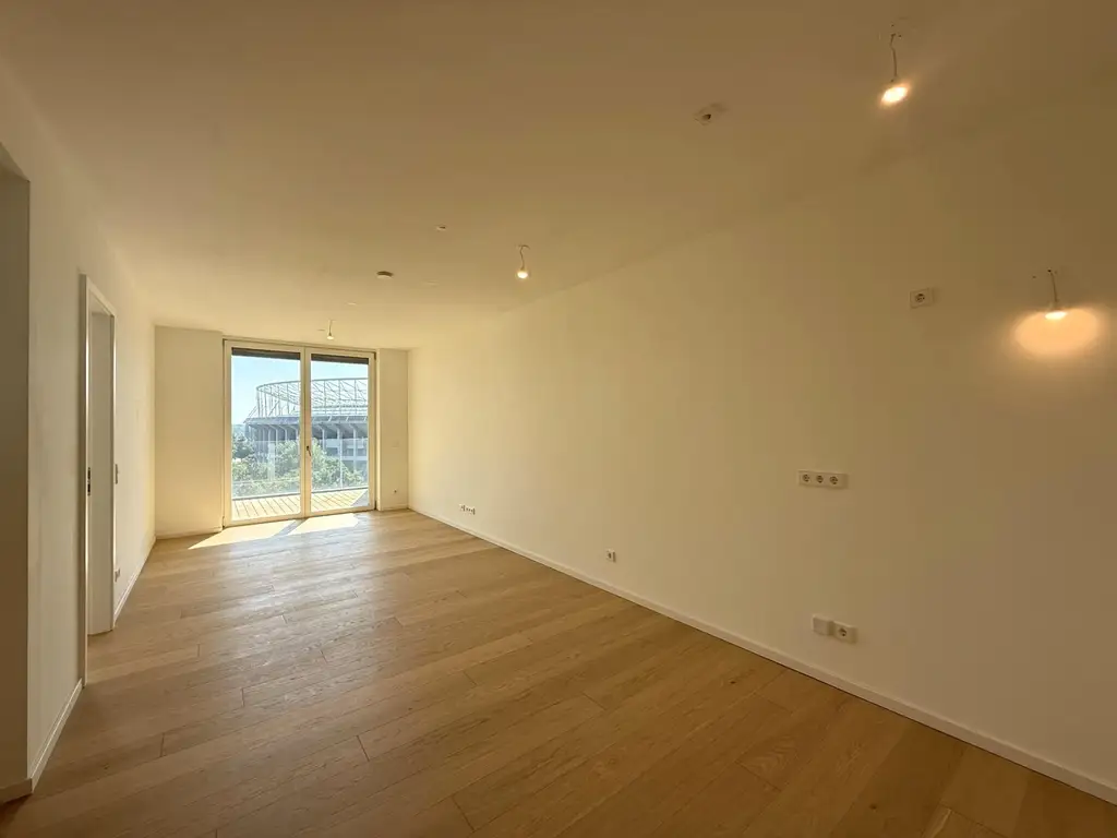 Kleine Perle im ultramodernen Wohnhaus mit Pool am Dach zu mieten // Small gem in an ultra-modern apartm. building with pool on the roof for rent //