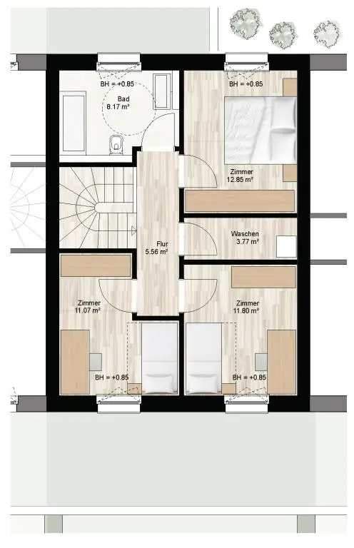 Haus C Grundriss ohne Maßstab