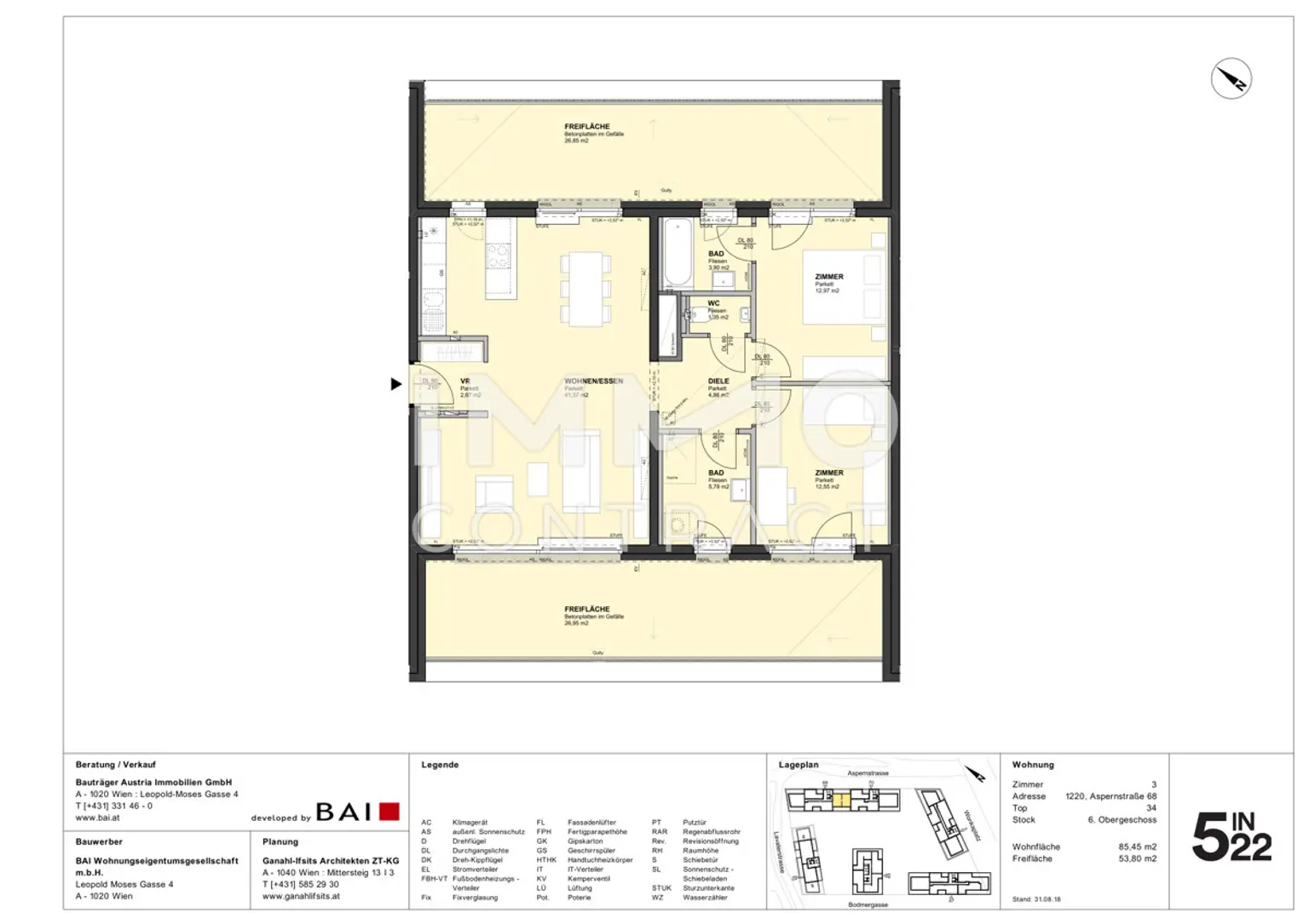 NACHMIETERSUCHE: (Fotos folgen in Kürze): Moderne Neubauwohnung direkt an der U2 Aspernstraße