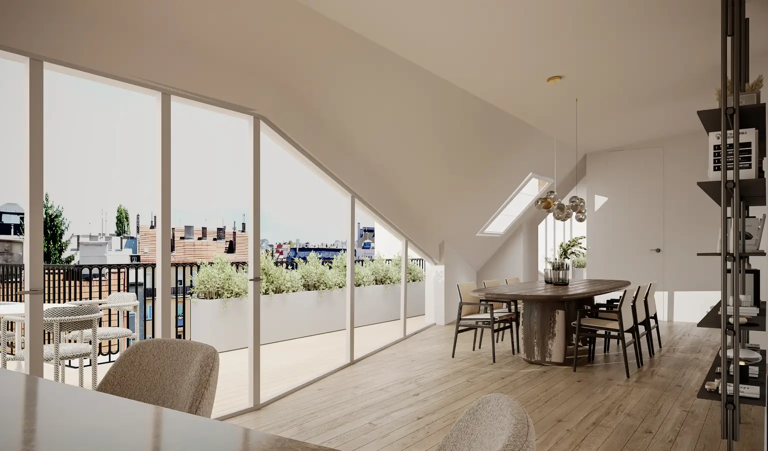 Das Penthouse über den Baumkronen