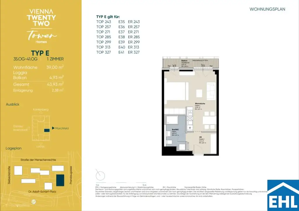 Erstbezug – TOWER HOMES mit Rooftop Pool & Sauna bei U1 Kagran