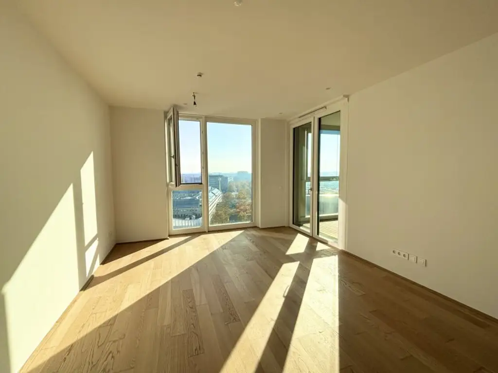 U-Bahn U1 Kagran I Stylische Wohnung mit exklusiver Ausstattung und Loggia I Rooftop Pool I Fitnessraum I Spa-Bereich